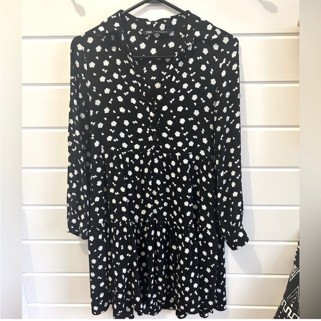 Zara Floral Flowy Baby Doll Dress